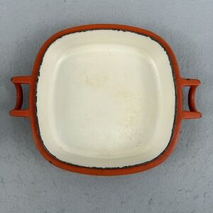 Dansk Orecast Square Skillet Lid Baker 7.5" for 2QT Casserole Orange Quistgaard